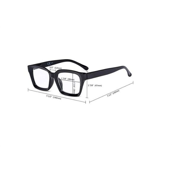 Eyekepper Reading Glasses Women Oversized Square Readers +1.00 Clear 86716 - Picture 3 of 3